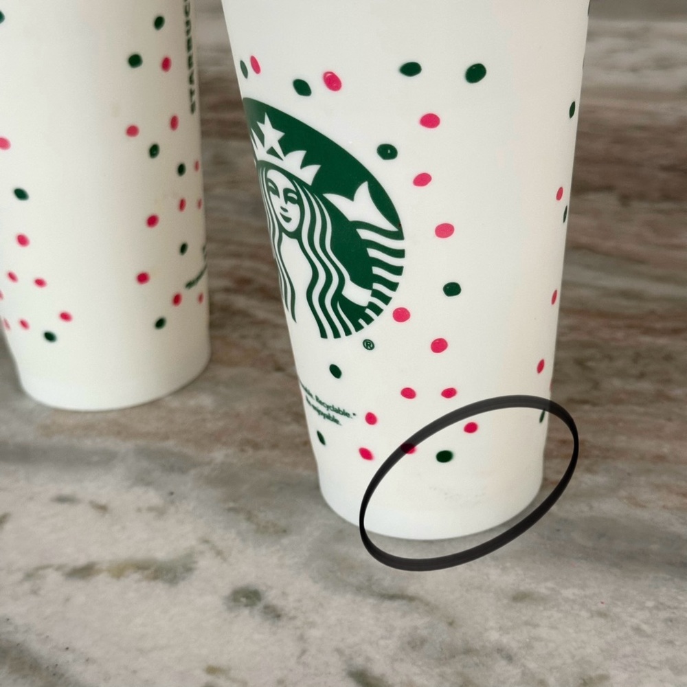 Set of 3 Starbucks Limited Edition Polka Dot Reusable Travel Coffee Cups - Picture 11 of 12